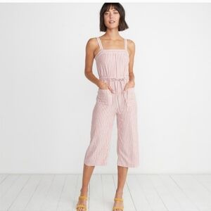 Marine Layer Rita Jumpsuit in Cherry Stripe Size Medium